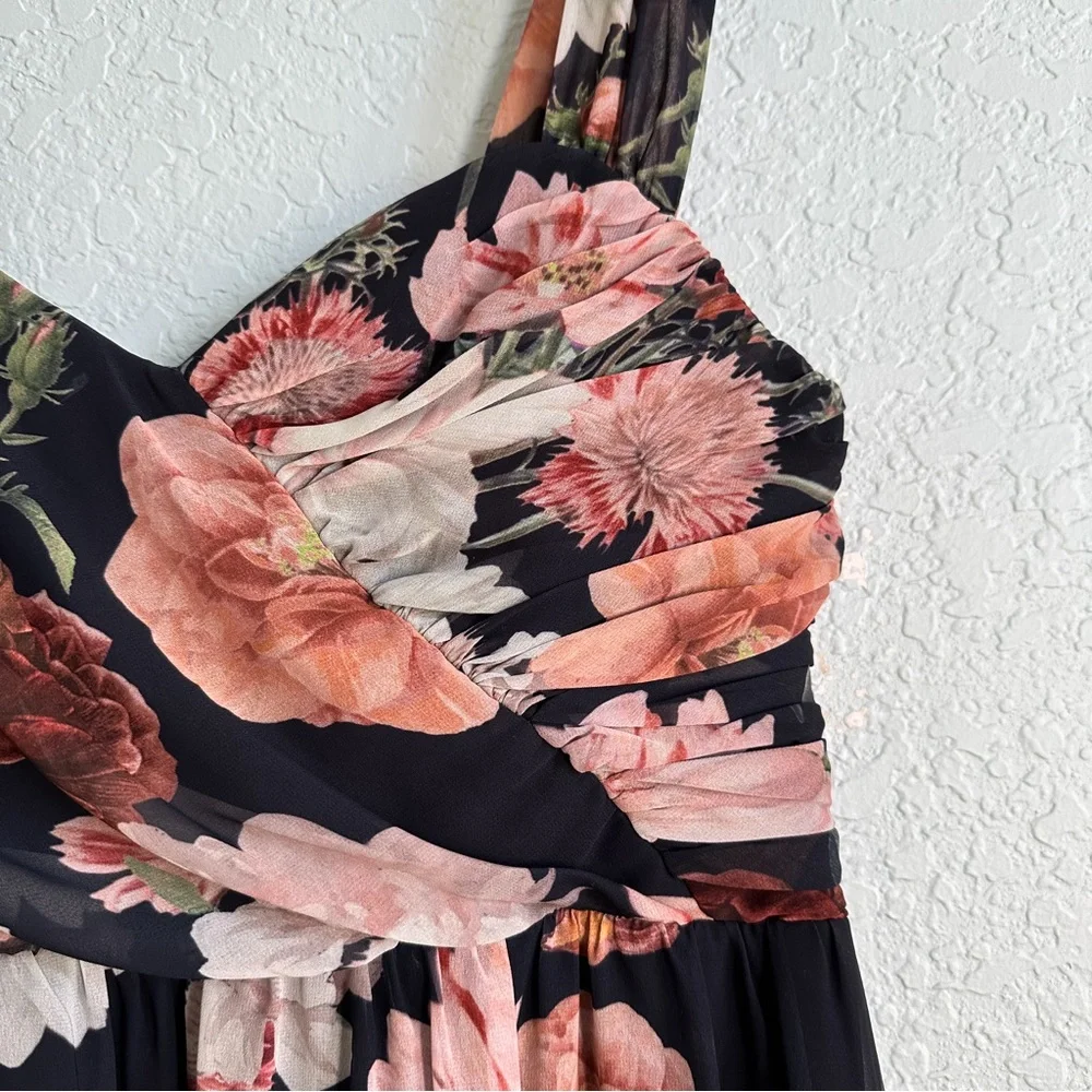 Asos•Sleeveless Floral Evening Party Midi Dress - Picture 2 of 12